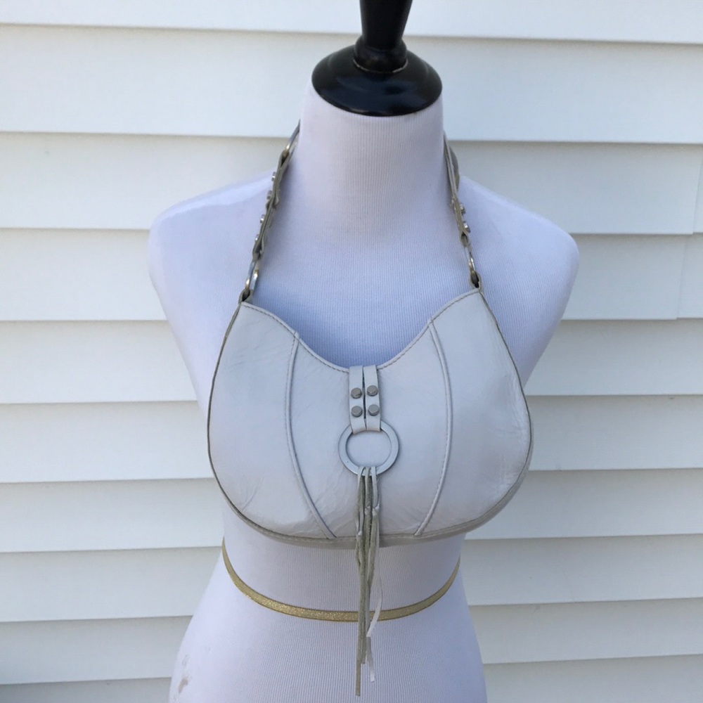 Nordstrom super cute ivory leather bag. - Picture 1 of 8
